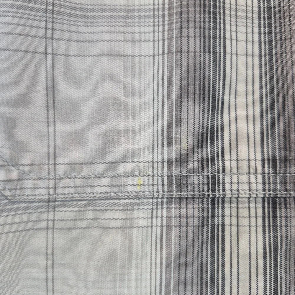 Harley Davidson Button Down Shirt Embroidered Plaid 3XL Gray Mens